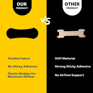 Padel Pick nasal strips flexible fabric compared with stiff alternatives