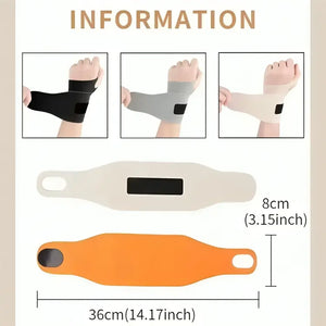 Padel Pick wrist brace in black, grey and beige with 36 by 8 cm dimensions